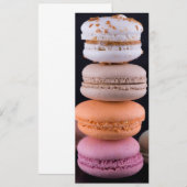 Kleurrijke stapel Franse Macarons Kaart (Voorkant / Achterkant)