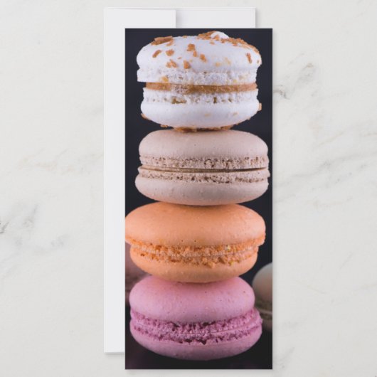 Kleurrijke stapel Franse Macarons Kaart (Voorkant)