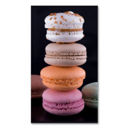 Kleurrijke stapel Franse Macarons Magnetisch Visitekaartje