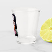 Kleurrijke stapel Franse Macarons Shot Glas (Rechts)