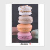 Kleurrijke stapel Franse Macarons Sticker (Vel)