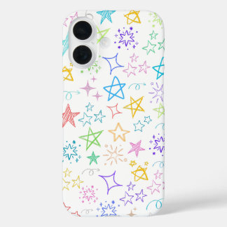 Kleurrijke Star Doodle iPhone Case