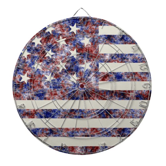 Kleurrijke Star-Spangled Banner America Vlag Dartbord (Voorkant)