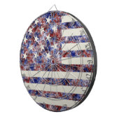 Kleurrijke Star-Spangled Banner America Vlag Dartbord (Voorkant Rechts)