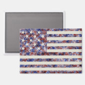 Kleurrijke Star-Spangled Banner America Vlag Magneet (Voorkant / Achterkant)