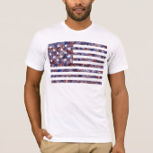 Kleurrijke Star-Spangled Banner America Vlag T-shirt (Voorkant)