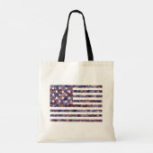 Kleurrijke Star-Spangled Banner America Vlag Tote Bag (Achterkant)