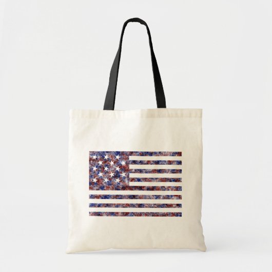 Kleurrijke Star-Spangled Banner America Vlag Tote Bag (Voorkant)