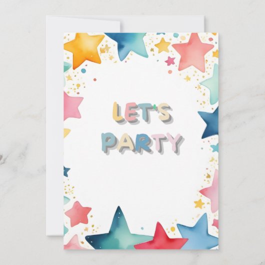 Kleurrijke Star Theme 12e verjaardag voor kinderen Kaart (Achterkant)