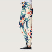 Kleurrijke Starburst Ikat patroon Leggings (Links)
