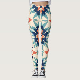 Kleurrijke Starburst Ikat patroon Leggings