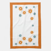 Kleurrijke starbursts Mid-Century modern design Theedoek (Verticaal)