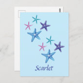  kleurrijke Starfish schrijven Briefkaart (Voorkant / Achterkant)