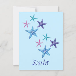 kleurrijke Starfish schrijven Briefkaart