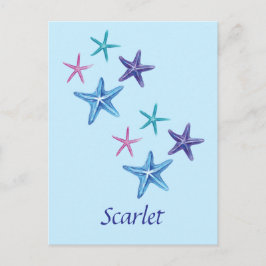  kleurrijke Starfish schrijven Briefkaart