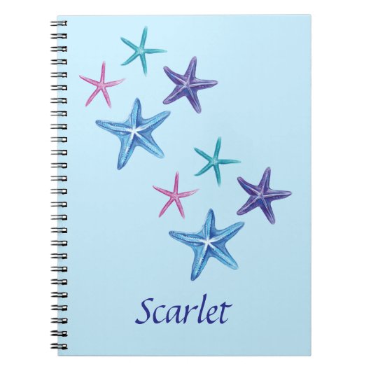  kleurrijke Starfish schrijven Notitieboek (Voorkant)