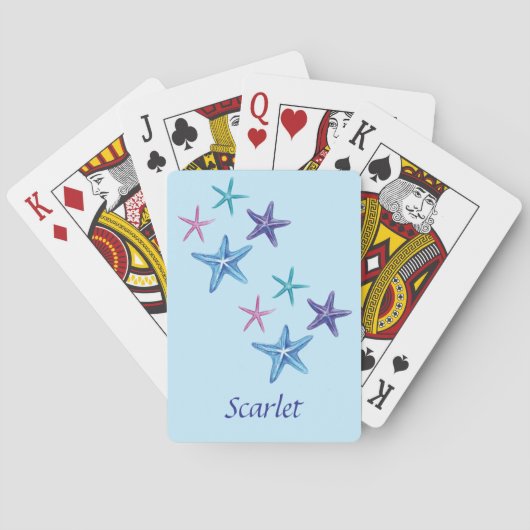  kleurrijke Starfish schrijven Pokerkaarten (Achterkant)