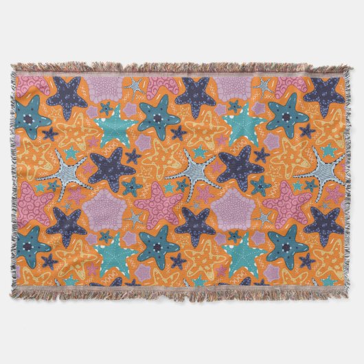 Kleurrijke Starfishes Deken (Voorkant)