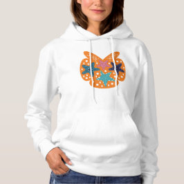 Kleurrijke Starfishes met oranje kleur achtergrond Hoodie