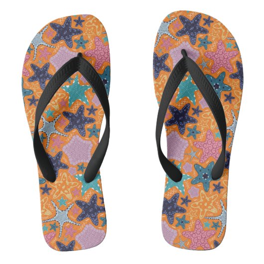 Kleurrijke Starfishes Teenslippers (Voetbed)
