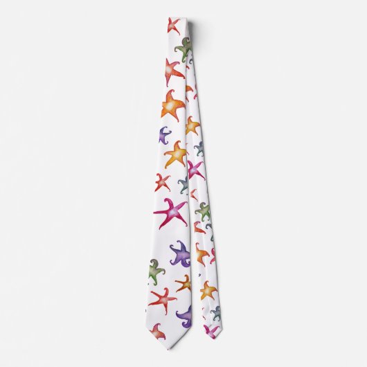 Kleurrijke Starfishes, Zee sterren Flowers Art Stropdas (Voorkant)