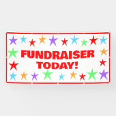 Kleurrijke Stars Fundraiser Banner (Horizontaal)