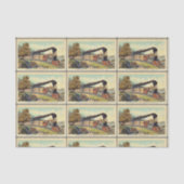 Kleurrijke  Steam Train Art Pattern Decoupage Tissuepapier (Voorkant)