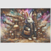 Kleurrijke Steampunk Konijn Magische Decoupage Tissuepapier (Voorkant)