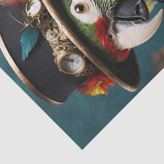 kleurrijke steampunk papegaai tissuepapier (Detail)