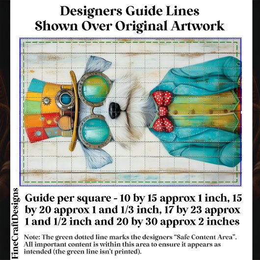 Kleurrijke Steampunk Schnauzer Dog DE6 Decoupage Tissuepapier