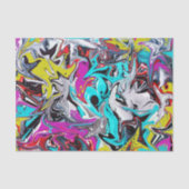 Kleurrijke stedelijke graffiti party tissuepapier (Voorkant)