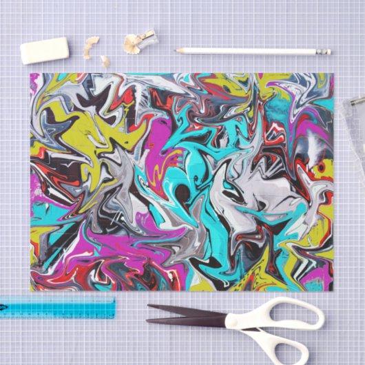 Kleurrijke stedelijke graffiti party tissuepapier (Craft)