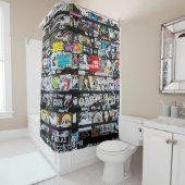 Kleurrijke stedelijke straatkunst douchegordijn (In situ)