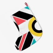 Kleurrijke, stedelijke, trendy, moderne geometrisc grote kerstsok (Achterkant (Hangend))