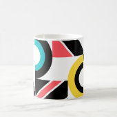 Kleurrijke, stedelijke, trendy, moderne geometrisc koffiemok (Center)