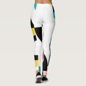 Kleurrijke, stedelijke, trendy, moderne geometrisc leggings (Achterkant)