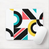 Kleurrijke, stedelijke, trendy, moderne geometrisc muismat (Met muis)