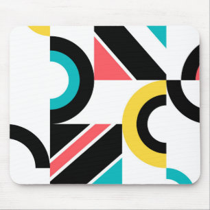 Kleurrijke, stedelijke, trendy, moderne geometrisc muismat