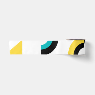 Kleurrijke, stedelijke, trendy, moderne geometrisc satijnen lint