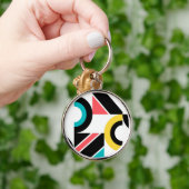 Kleurrijke, stedelijke, trendy, moderne geometrisc sleutelhanger (Hand)