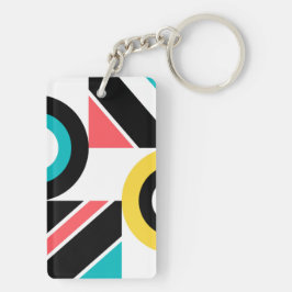 Kleurrijke, stedelijke, trendy, moderne geometrisc sleutelhanger