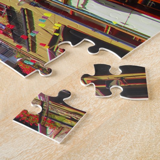 kleurrijke steeg legpuzzel (Zijkant)