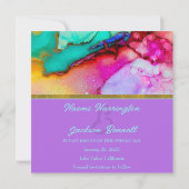 Kleurrijke steen Bewaar de datum Save The Date (Achterkant)