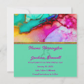 Kleurrijke steen Bewaar de datum Save The Date (Achterkant)