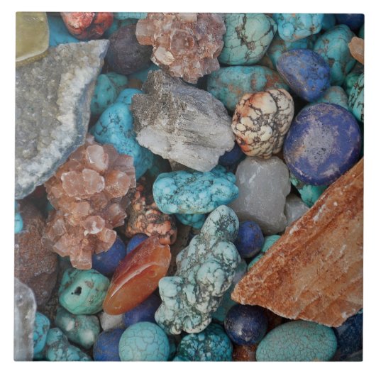 Kleurrijke steensteenrotsen kegelen natuurlijke te tegeltje (Voorkant)