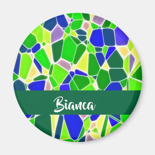 Kleurrijke steenvormen magneet (Voorkant)