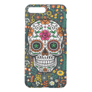 Kleurrijke stekelroer Floral Sugar Skull iPhone 8/7 Plus Hoesje