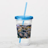 Kleurrijke stenen acryl drinkbeker (Achterkant)