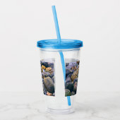 Kleurrijke stenen acryl drinkbeker (Links)