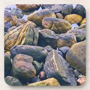 Kleurrijke stenen    bier onderzetter